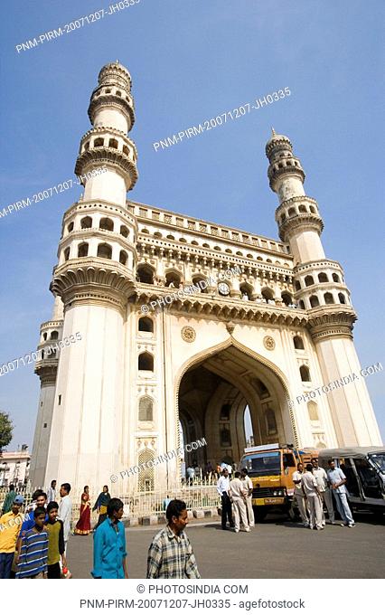 Low angle view of a mosque, Charminar, Hyderabad, Andhra Pradesh, India