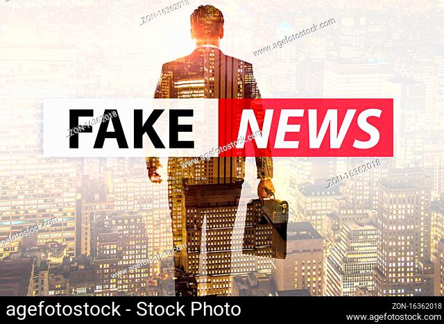 Fake news concept in the information manipulation concept