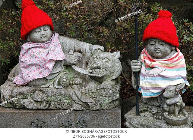 Japan, Miyajima, Daisho-in Temple, Jizo Bosatsu statues,