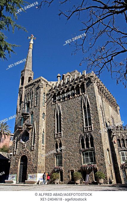 Torre Bellesguard, arch. Antoni Gaudi, 1900-1909, Sarria district, Barcelona, Catalonia, Spain