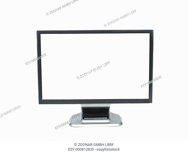 Widescreen monitor isolated on white background