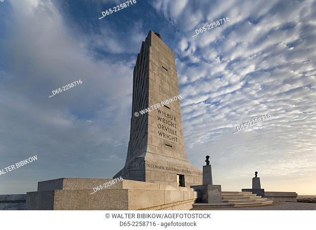 USA, North Carolina, Kill Devil Hills, Wright Brothers National Memorial, Wright Brothers Monument, dawn