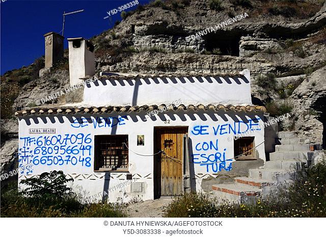 cave house for sale in Galera village in unspoilt cave country in mountainous region of northern Andalusia, between the Sierra Nevada and the Sierra de Castril