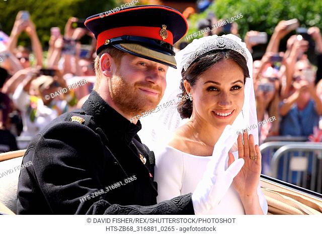 Mandatory Credit: Photo by David Fisher/REX/Shutterstock (9685483m) Prince Harry and Meghan Markle The wedding of Prince Harry and Meghan Markle