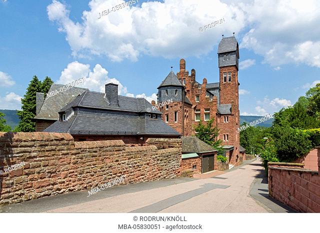 Germany, Bavaria, Miltenberg (village), former Villa Caspar Winterhelt, buildet in 1903 in the historicism style according to a draught of Oskar Winterhelt