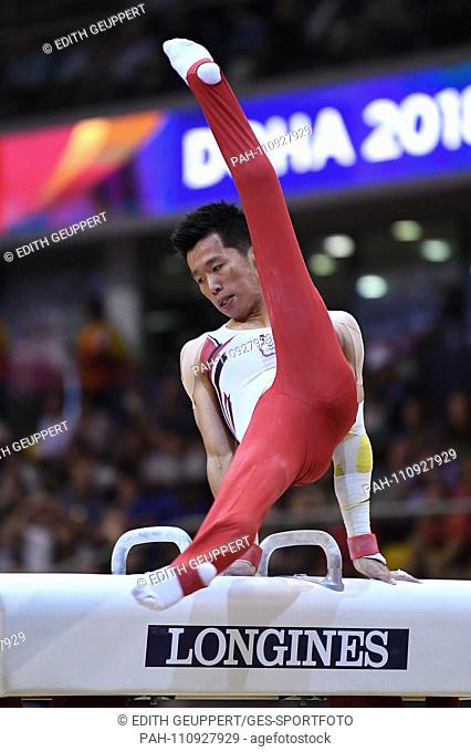 Chih Kai Lee (TPE) on pommel horse. GES / Gymnastics / Gymnastics World Championships in Doha, Geraetfinale, 02.11.2018 - GES / Artistic Gymnastics / Gymnastics...