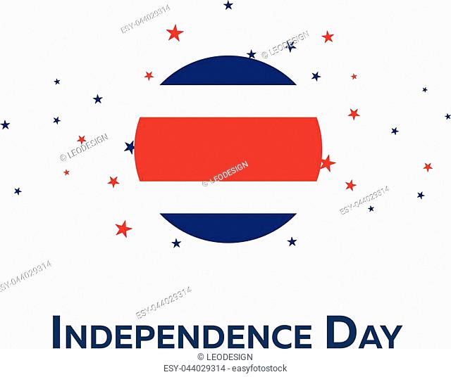 Independence day of Costa Rica. Patriotic Banner. Vector illustration