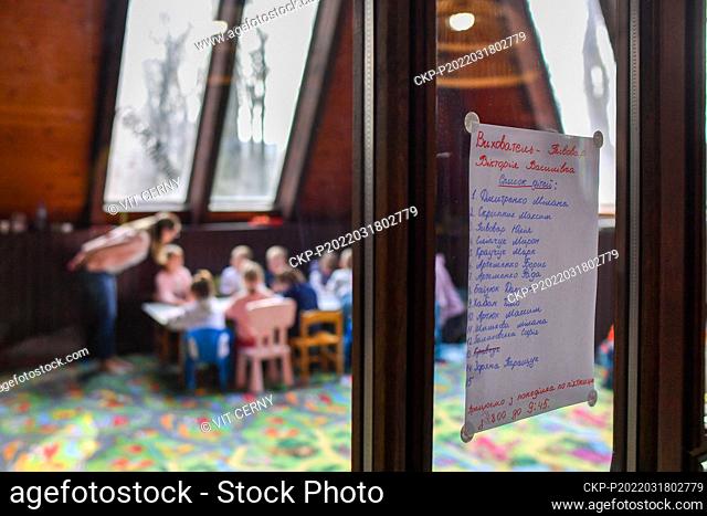 The class school for Ukrainian refugee children housed in former Stefanie Hotel, Stepanka, in Mlada Boleslav, Czech Republic, on Friday, March 18, 2022