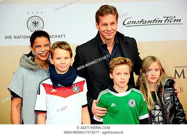 The german national football team and other celebrities at the premiere of "" Die Mannschaft"" at CineStar movie theatre at Sony Center on Potsdamer Platz