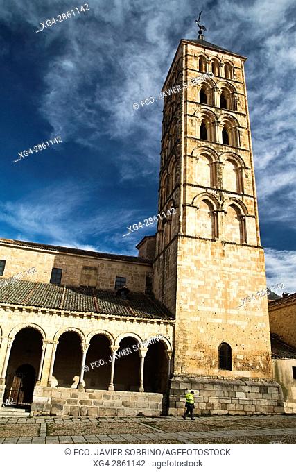 Bell tower of the Romanesque church of San Esteban - XIII Century - Segovia - Castilla-León - Spain - Europe