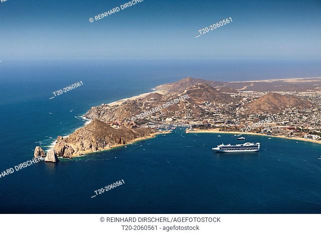Aerial View of Lands End and Cabo San Lucas, Cabo San Lucas, Baja California Sur, Mexico