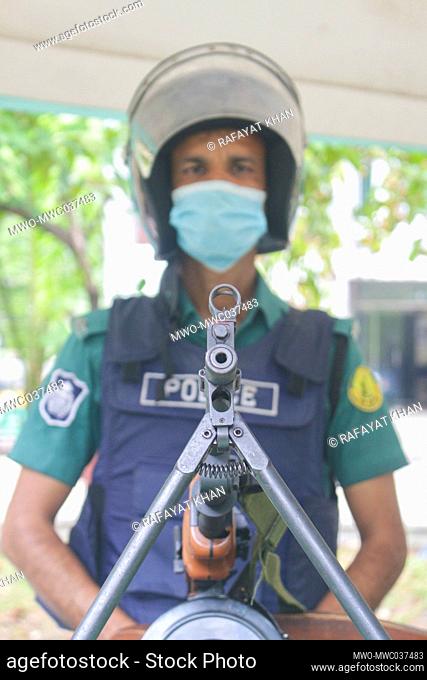 The Metropolitan Police has set up special security posts at every police station in Sylhet since 8 April 2021 to prevent untoward incidents