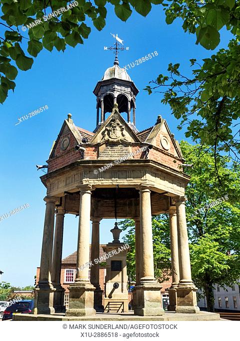 The Fountain Water Pump in St James Square at Boroughbridge, Yorkshire, England