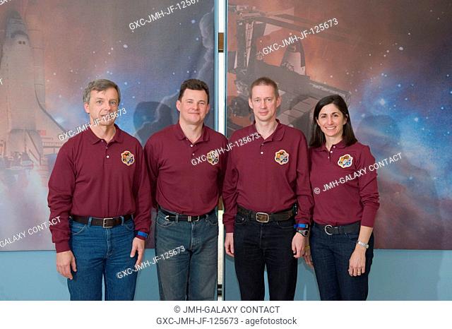 European Space Agency astronaut Frank DeWinne (second right), Expedition 20 flight engineer and Expedition 21 commander; along with Canadian Space Agency...