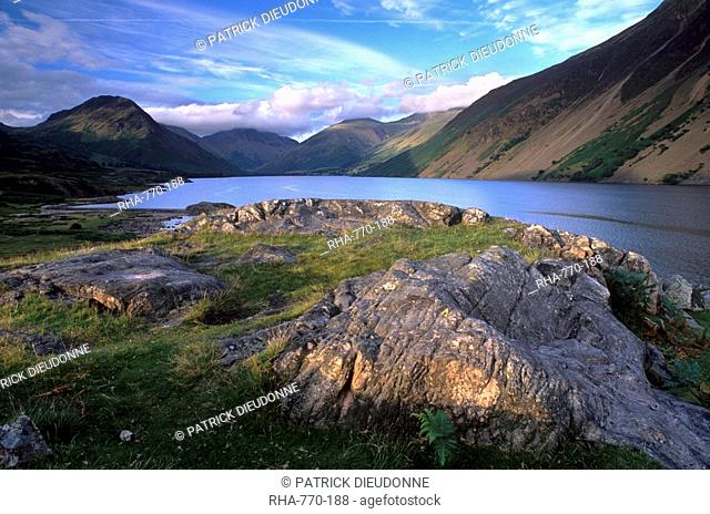 Wast Water and The Screes on right, Lake District National Park, Cumbria, England, United Kingdom, Europe