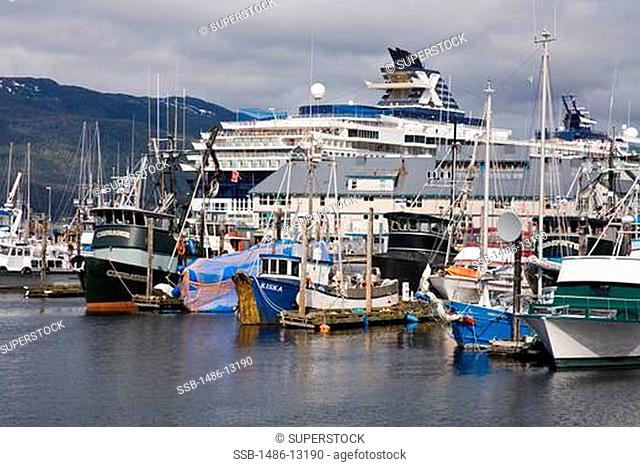 Boats at a harbor, Thomas Basin, Ketchikan, Alaska, USA