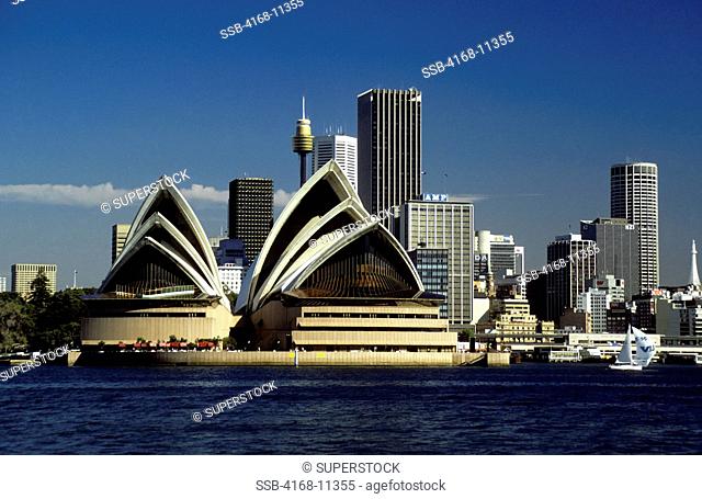 Australia, Sydney, Opera House, With Skyline Background