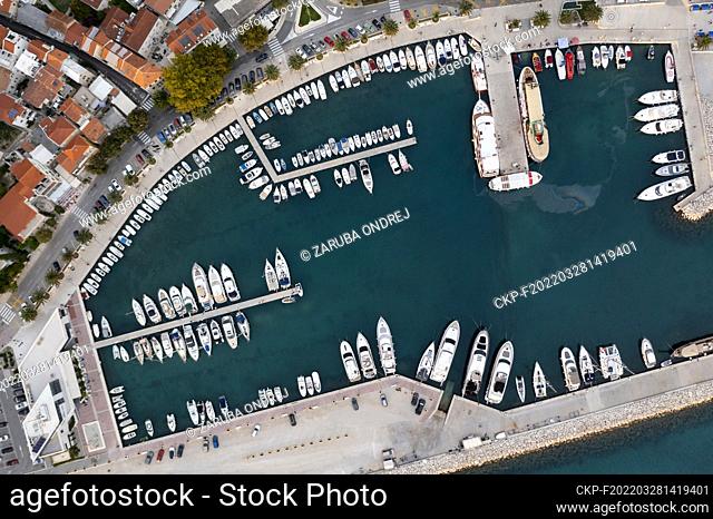 aerial view to the harbour in the Makarska city (CTK Photo/Ondrej Zaruba)