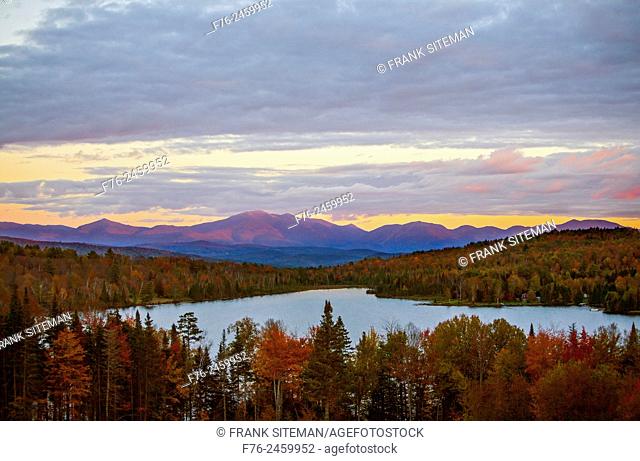 Shadow Lake near Waterford, VT with Mt. Mansfield and Camel's Hump in the background