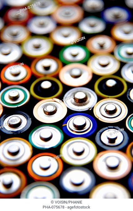 Collection of used batteries