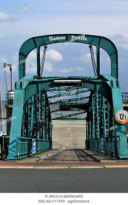 Nassau-Bridge, Wilhelmshaven, Lower Saxony, Germany, Nassau-Brücke