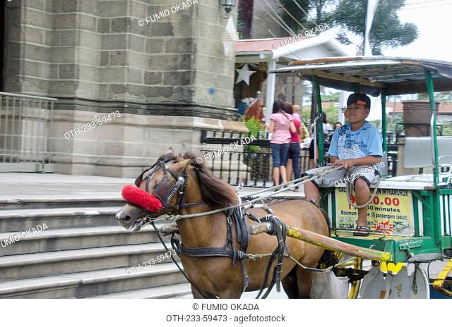 Carriage outside the Manila Cathedral, Intramuros, Manila, Philippines