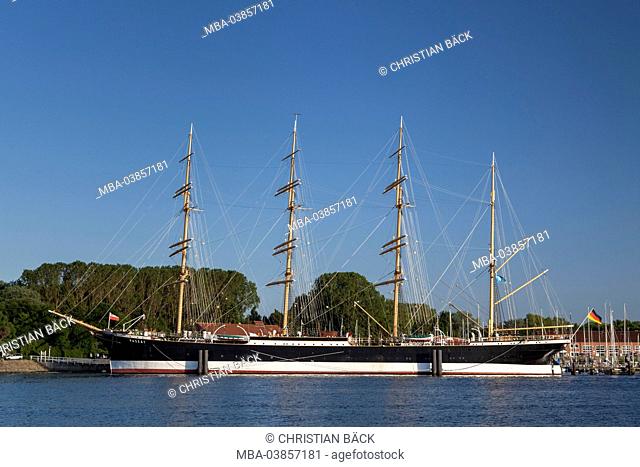 four-masted barque Passat in the harbour of Travemünde, Hanseatic town Lübeck, Schleswig - Holstein, Germany
