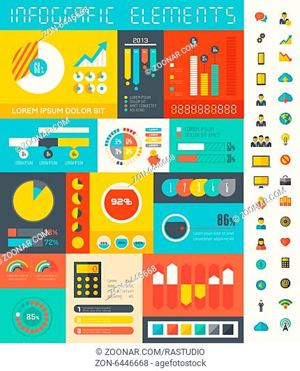 IT Industry Infographic Elements. Vector Illustration EPS 10