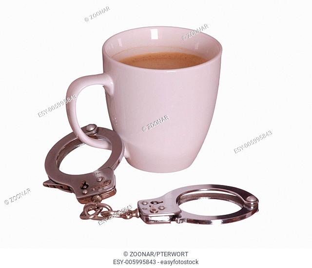 handcuff with coffee