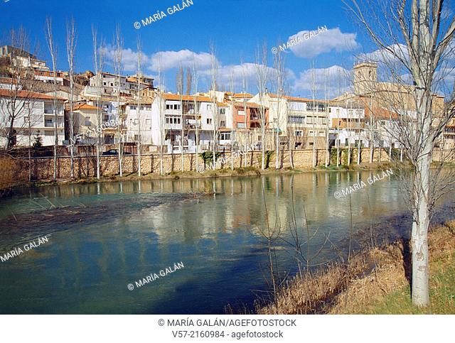 Overview and river Tajo. Trillo, Guadalajara province, Castilla La Mancha, Spain