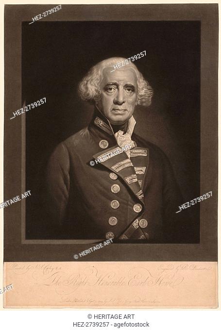 Richard, Earl Howe, 1794. Creator: Robert Dunkarton (British, 1744-c. 1817)