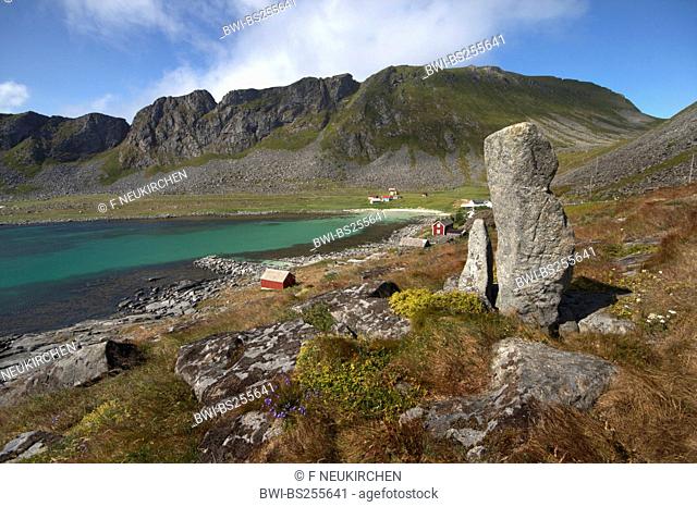 bay of Bredvik in Vaeroy, Norway, Lofoten Islands