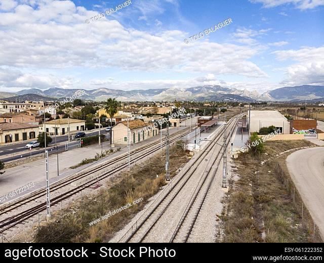 Son Sardina station, line M1 of the Palma Metro, Mallorca, Balearic Islands, Spain