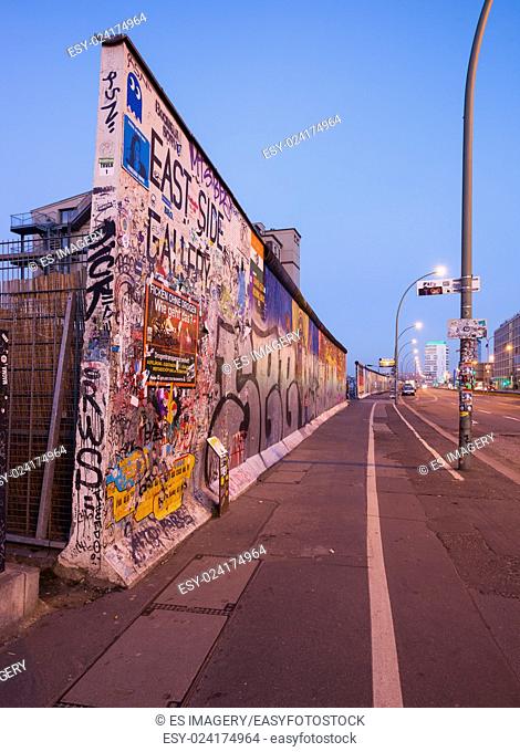 Pieces of the Berlin Wall at the East Side Gallery