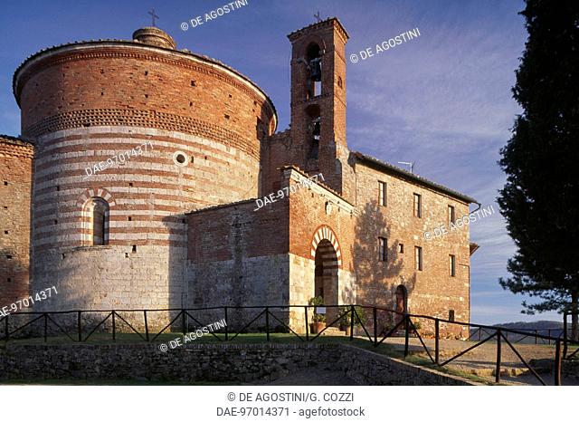 Cloister columns, Saint Galgano Abbey, Chiusdino, Tuscany, Italy, 13th century