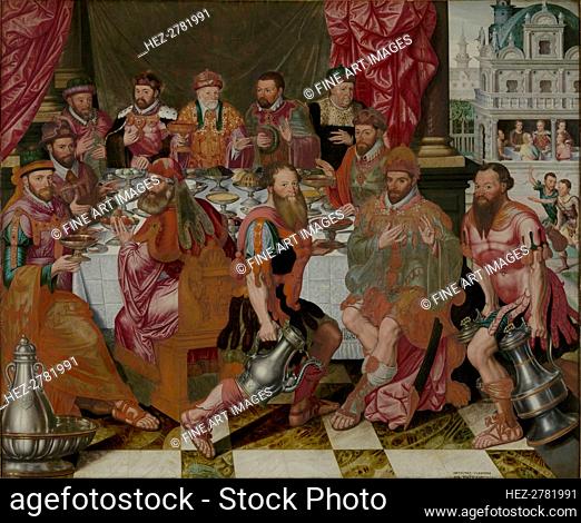 Banquet of the council members of the Town Hall, 1574. Creator: Claeissens, Antoon (Antonius) (1536-1613)