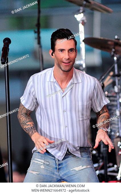 Maroon 5 performs on the 'Today' show as part of their Toyota Concert Series Featuring: Adam Levine, Maroon 5 Where: New York City, New York