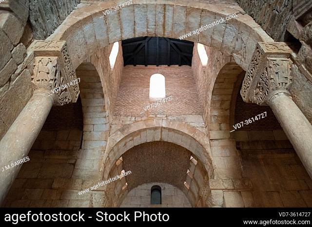 San Pedro de la Nave visigothic church 7-8th centuries, inside. El Campillo, Zamora province, Castilla y Leon, Spain