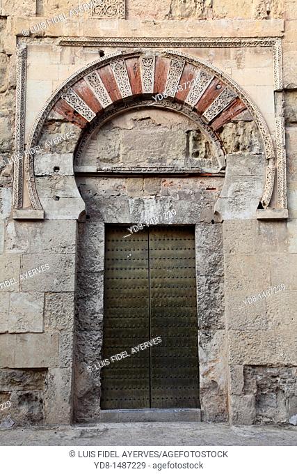Facade of the Mosque of Cordoba, Andalusia, Spain