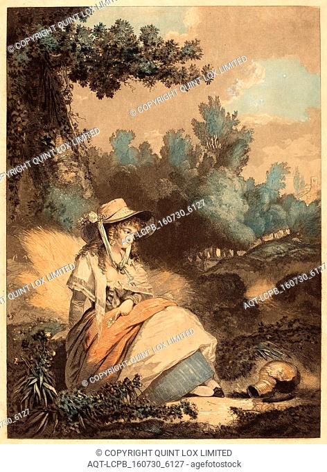Philibert-Louis Debucourt (French, 1755 - 1832), Pauvre Annette, 1795, color aquatint and etching