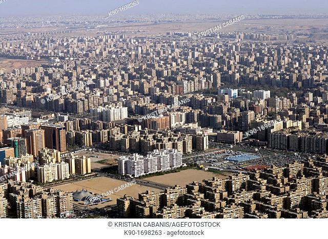 Aerial view of Cairo, Egypt, North Africa