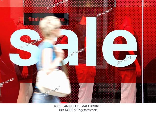 Sale in a shop on Oxford Street in London, England, United Kingdom, Europe