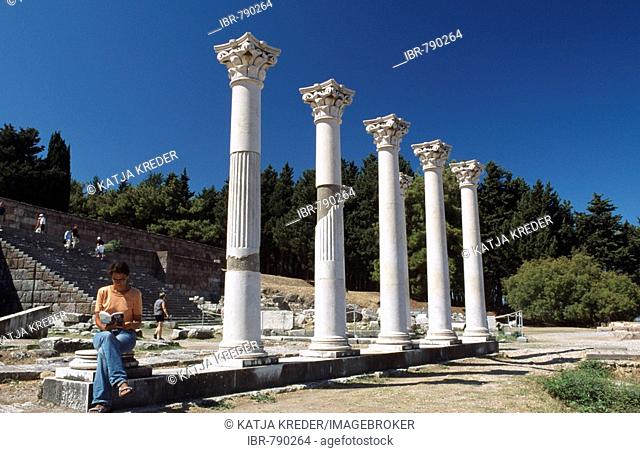 Asclepieion or asklepieion, healing temple ruins, Kos, Dodecanese Islands, Greece