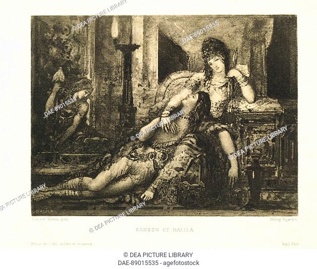 Gustave Moreau (1826-1898), Samson and Delilah, blueprints  Paris, Bibliothèque-Musée De L'Opéra National De Paris-Garnier (Library)