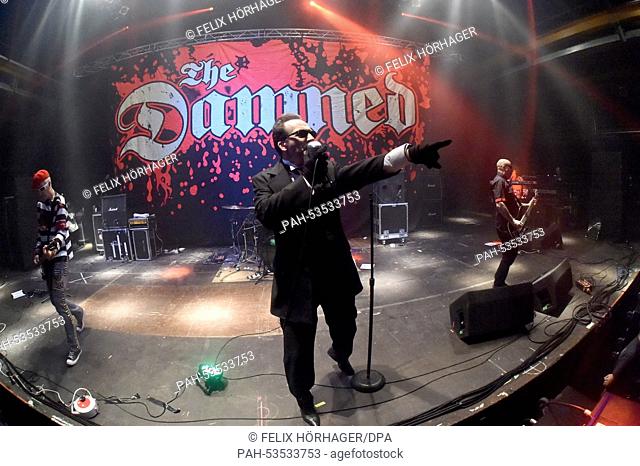 Dave Vanian, singer in the British band 'The Damned' performing at the Zenith-Halle in Munich, Germany, 10 November 2014