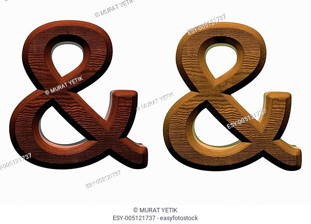 one letter of wooden alphabet. Computer generated 3D photo rendering