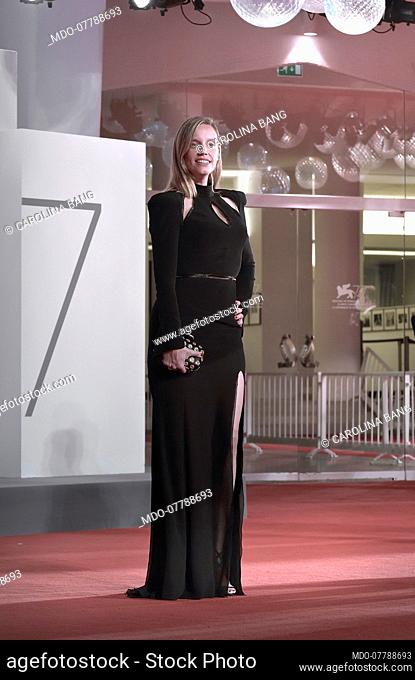 Spanish actress Carolina Bang at the 77 Venice International Film Festival 2020. 30 Monedas red carpet. Venice (Italy), September 11th, 2020
