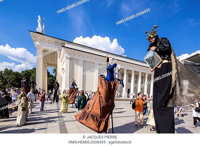 Lithuania (Baltic States), Vilnius, historical center listed as World Heritage by UNESCO, the Saint Stanislaus Cathedral, Katedros Aikste
