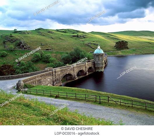 England, Powys, Craig Goch, Craig Goch dam and reservoir in the Elan Valley