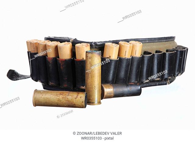 hunting leather bandolier